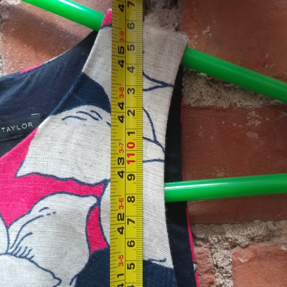 Coral Floral Linen Dress - Picture 3 of 4